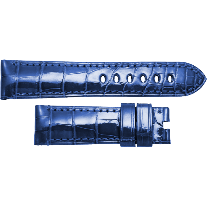 Alligator Shiny Blu profondo 20 / 18 MM Standard